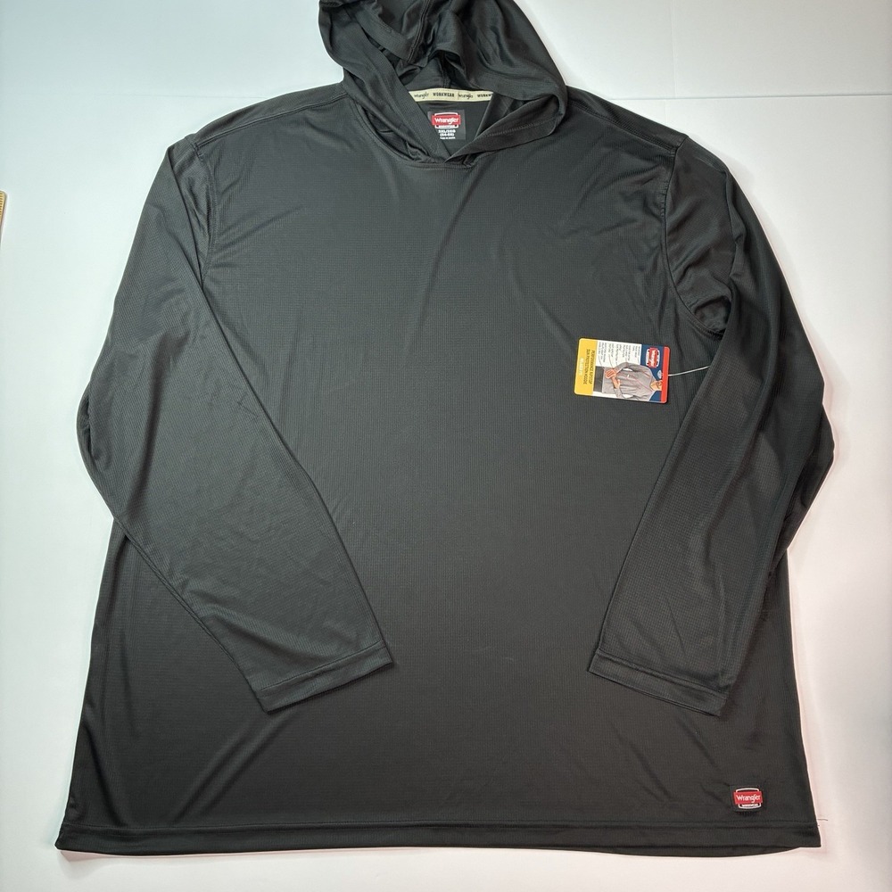 Wrangler Workwear Performance Long Sleeve Sun Protection Hoodie Black Size 3XL